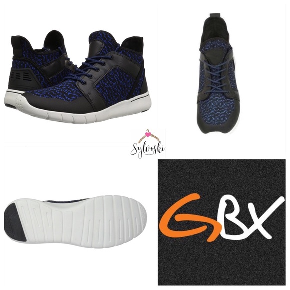 🆕 GBX Attaboy Sneaker Black/Blue Fly Knit - Picture 2 of 8